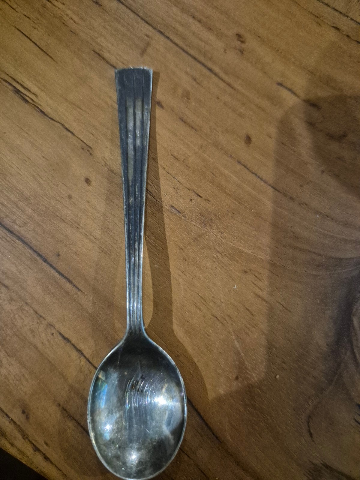 Vintage Douwe Egberts Hooijkaas Empire lepeltje – verzilverd, Ophalen of Verzenden