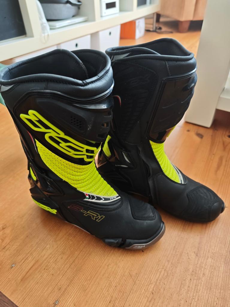 TCX S-R1 Motorlaarzen Zwart/Geel - Maat 41, Motoren, Kleding | Motorkleding, Heren, Ophalen of Verzenden, TCX, Laarzen
