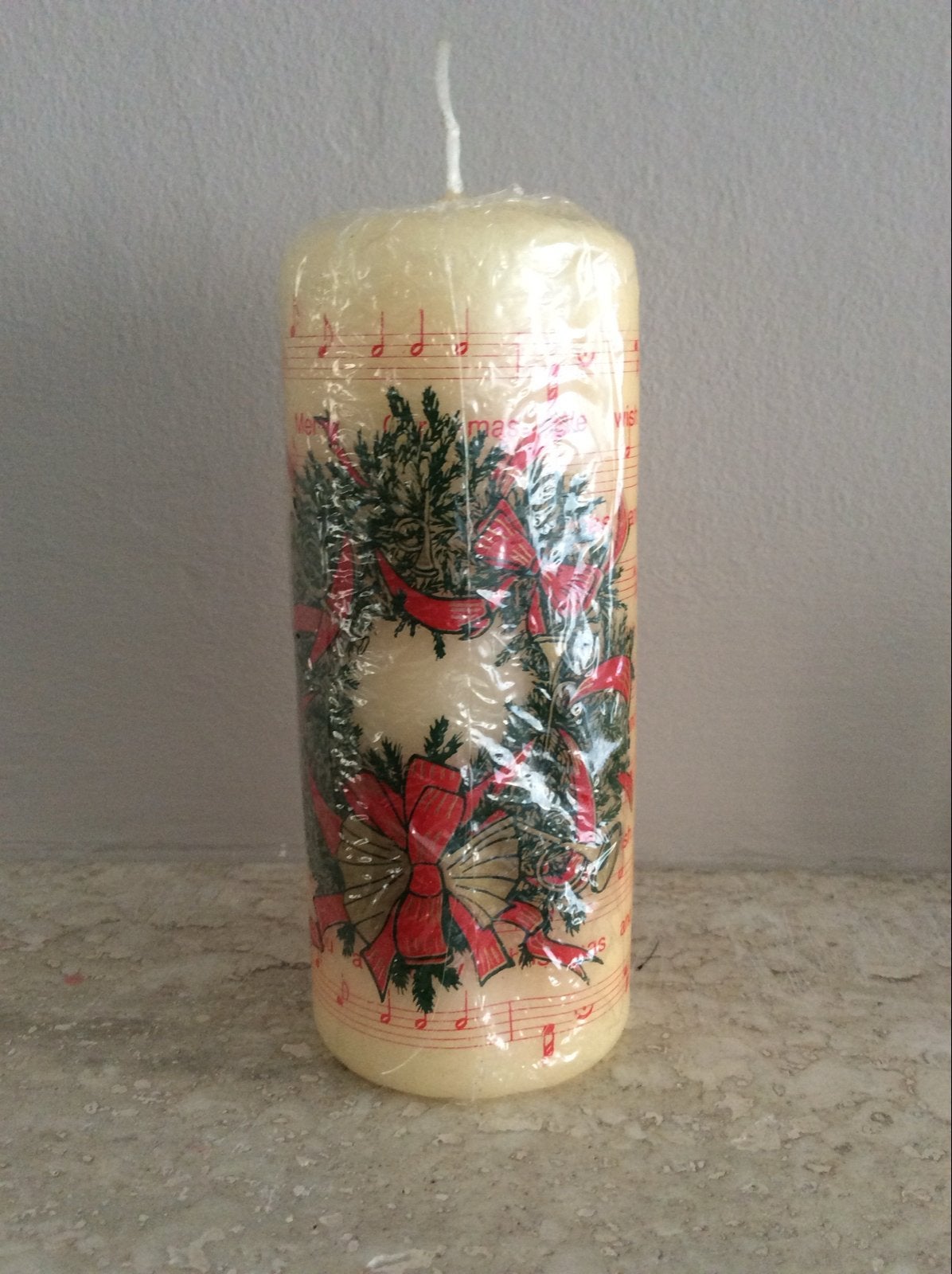Kerstkaars met tekst van een melodie, Ophalen of Verzenden, Zo goed als nieuw
