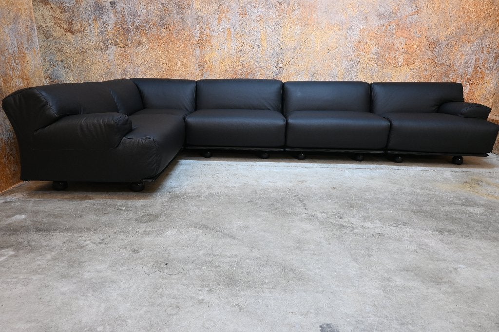 UNIEKE opnieuw beklede Cassina Fiandra design elementenbank, Cassina, 125 tot 150 cm, Overige maten, Hoekbank