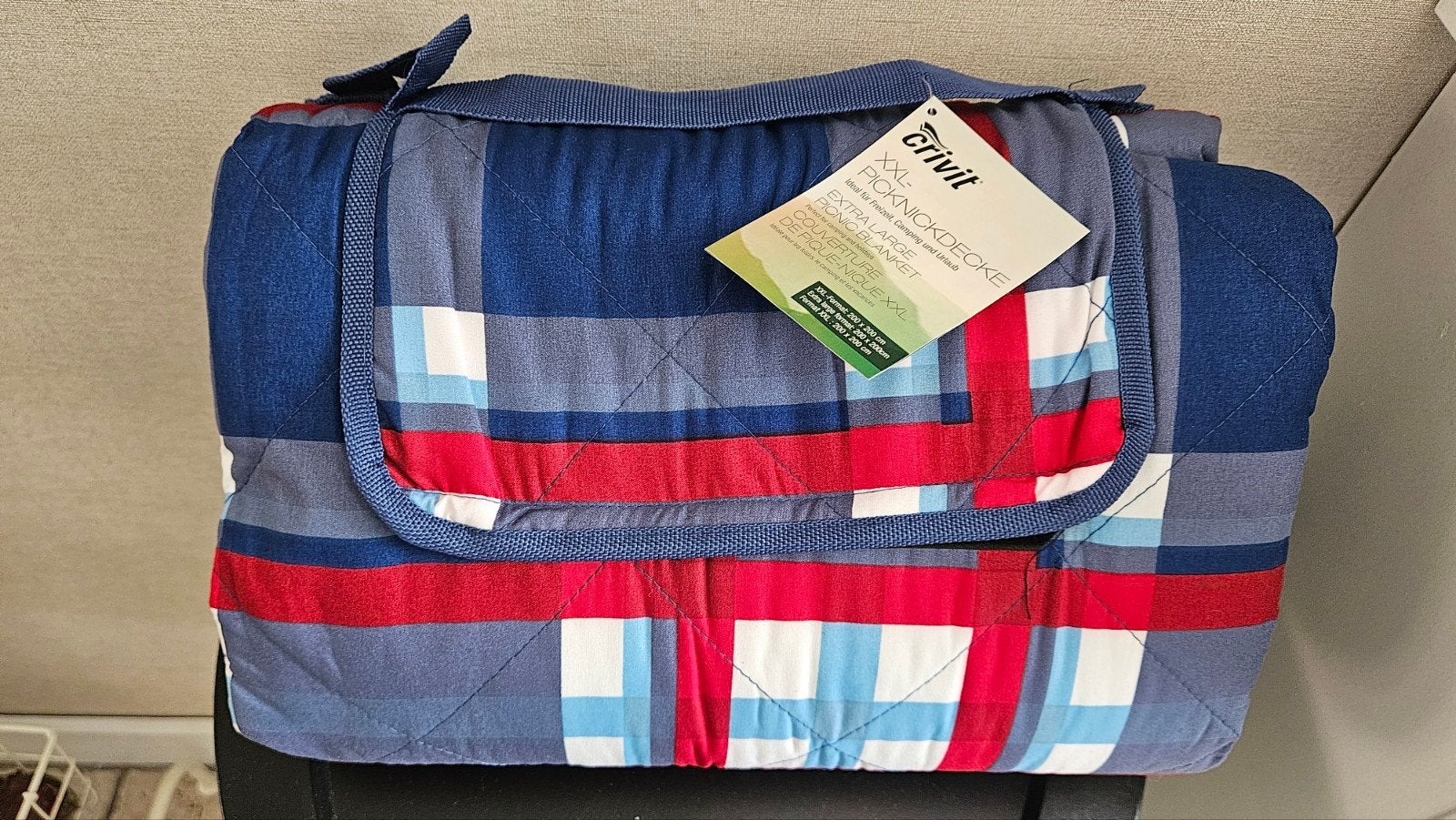 Picknic koeltas /plaid crivit nieuw xxl, 30 cm of meer, Blauw, Ophalen of Verzenden, Nieuw