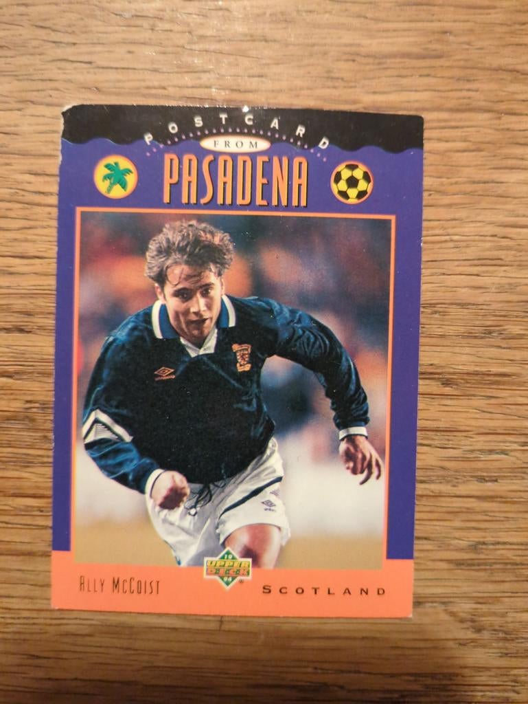 Upper Deck WK '94 Voetbalkaart Ally McCoist Schotland, Verzamelen, Sportartikelen en Voetbal, Ophalen of Verzenden, Gebruikt, Overige sporten