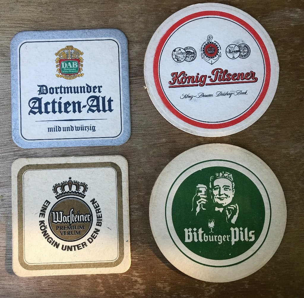 Bierviltje Dortmunder Alt Bier - Warsteiner - Bitburger pils, Ophalen of Verzenden, Gebruikt, Viltje(s), Overige merken