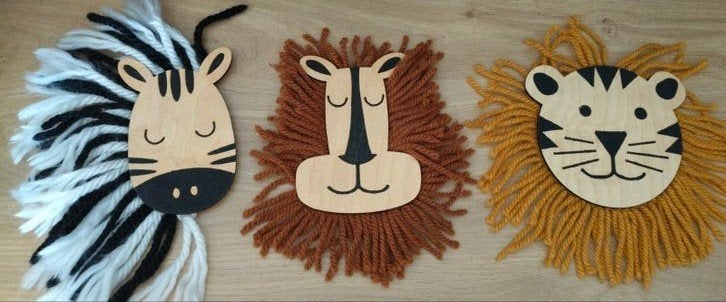 Nieuw Zebra Leeuw Tijger wandhangers, Verzenden, Nieuw, Wanddecoratie
