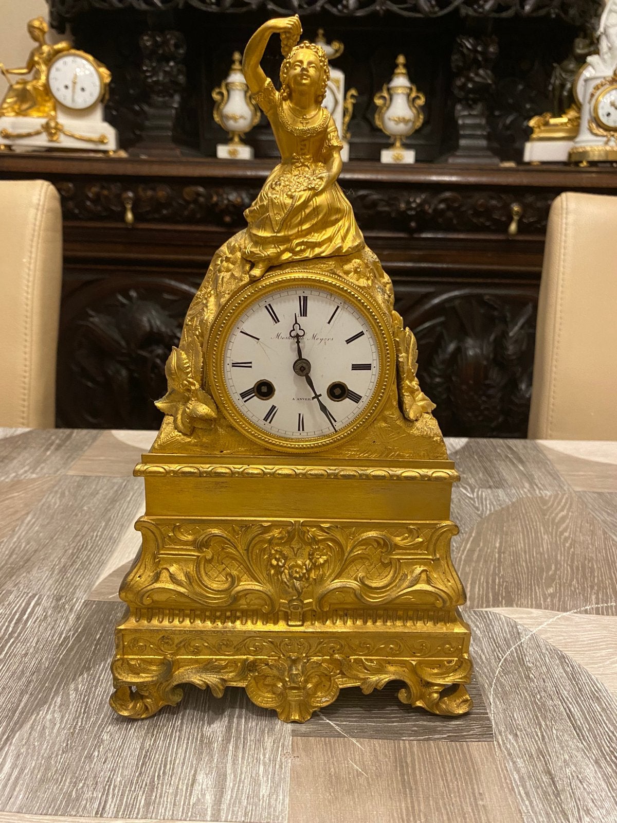 Mooi klein bronz pendulletje, Antiek en Kunst, Ophalen of Verzenden