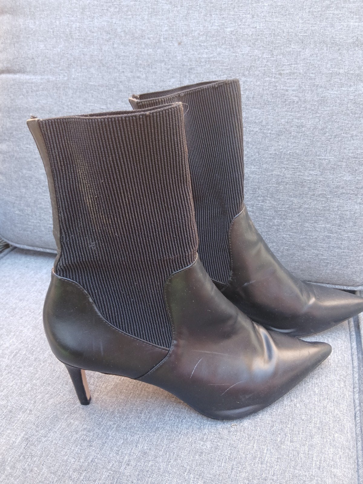 dames laarsjes met hak, Ophalen, H&M, Zwart, Lage of Enkellaarzen