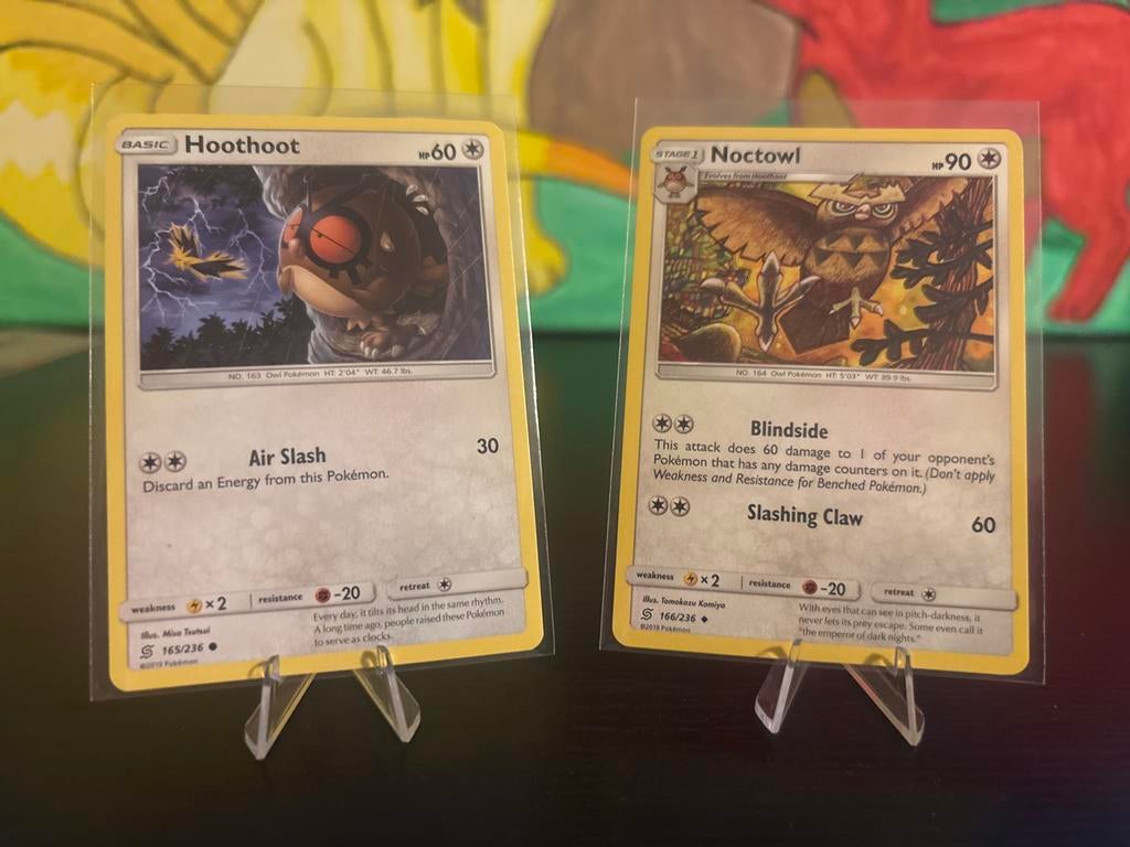 Unified Minds - Hoothoot & Noctowl Pokémon kaarten, Ophalen of Verzenden, Gebruikt, Meerdere kaarten