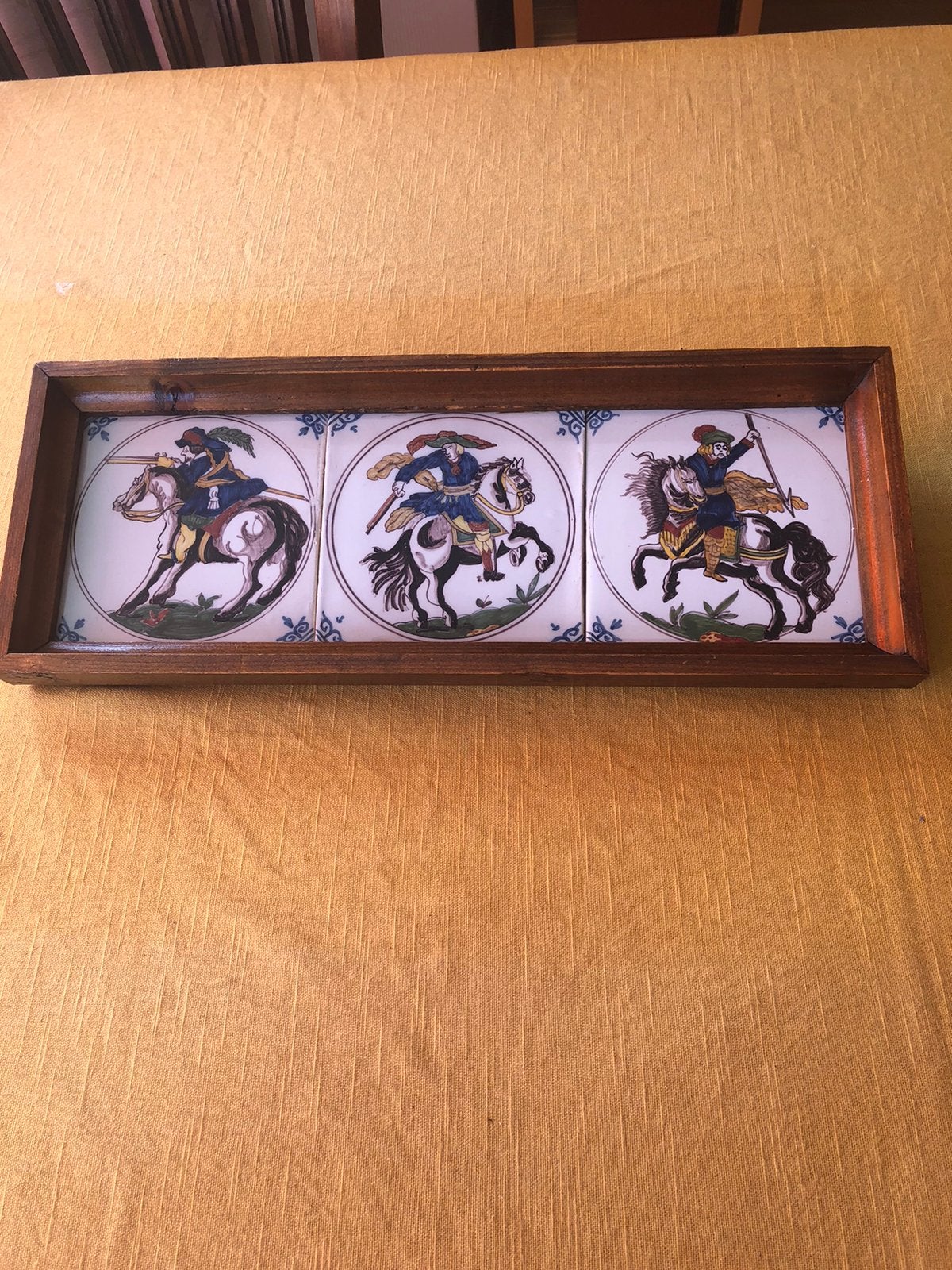 Tegeltableau in nette lijst, Antiek en Kunst, Ophalen of Verzenden