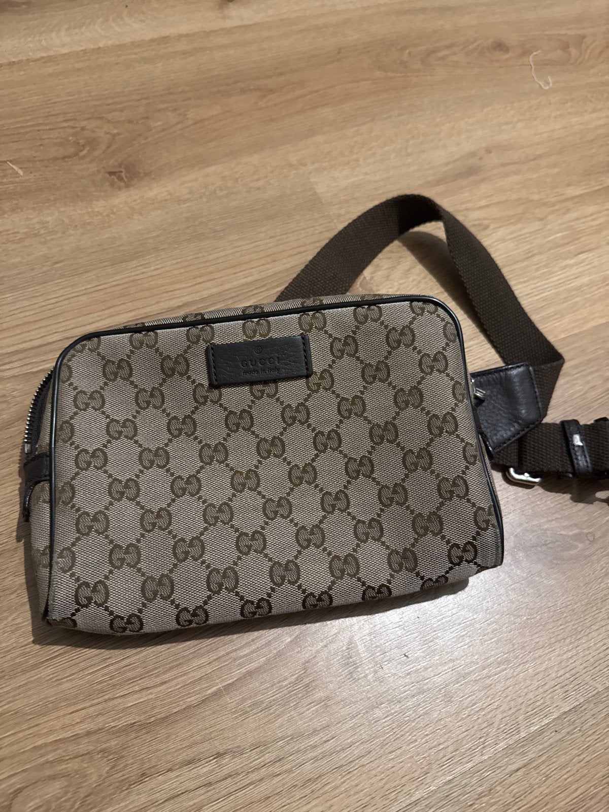 Gucci GG Canvas Heuptas origineel, Ophalen of Verzenden, Gebruikt, Bruin, Overige typen