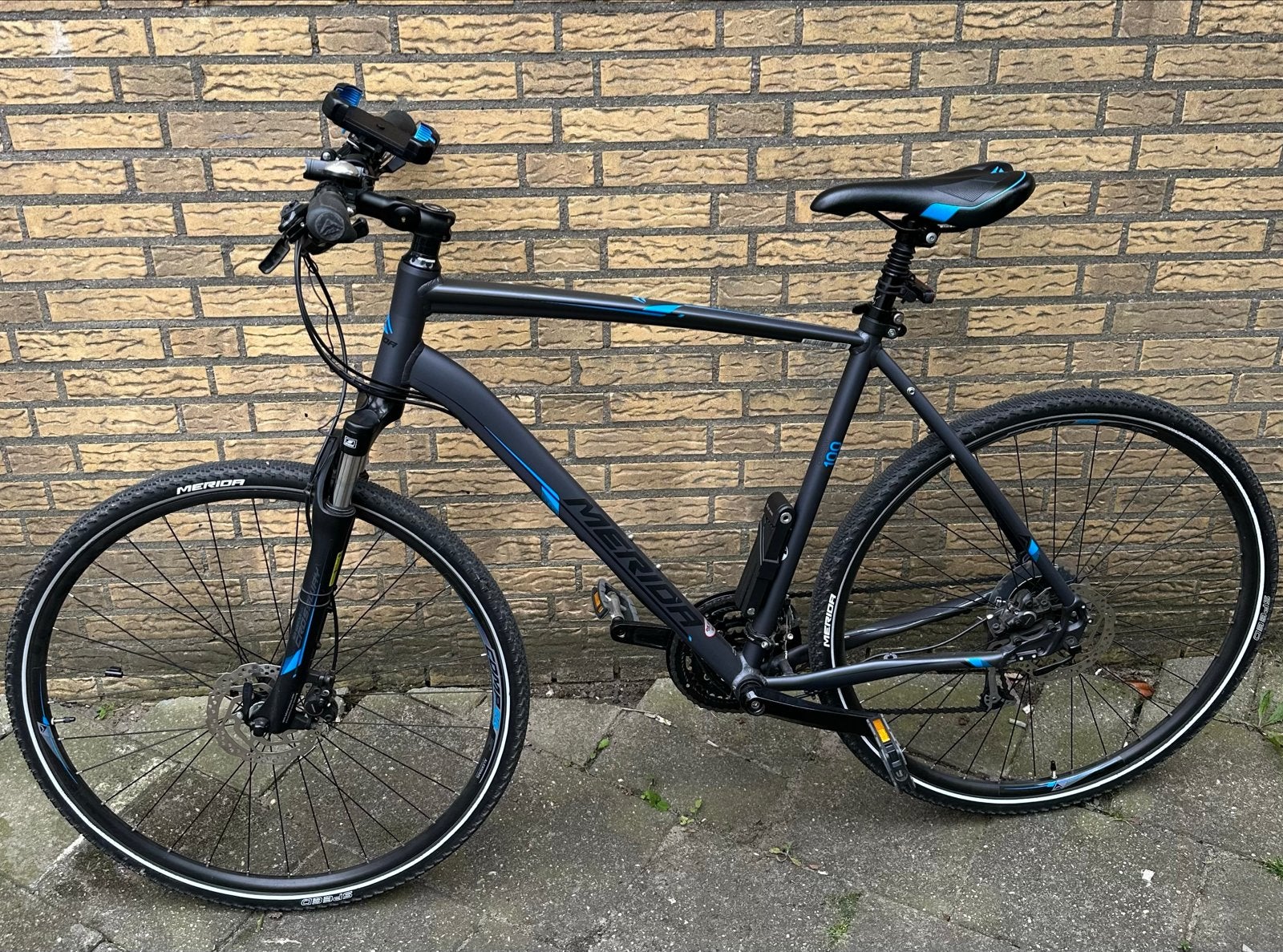 Merida Crossway 100 - trekking/hybrid fiets, 28 inch, Gebruikt, Vering, 15 tot 20 versnellingen