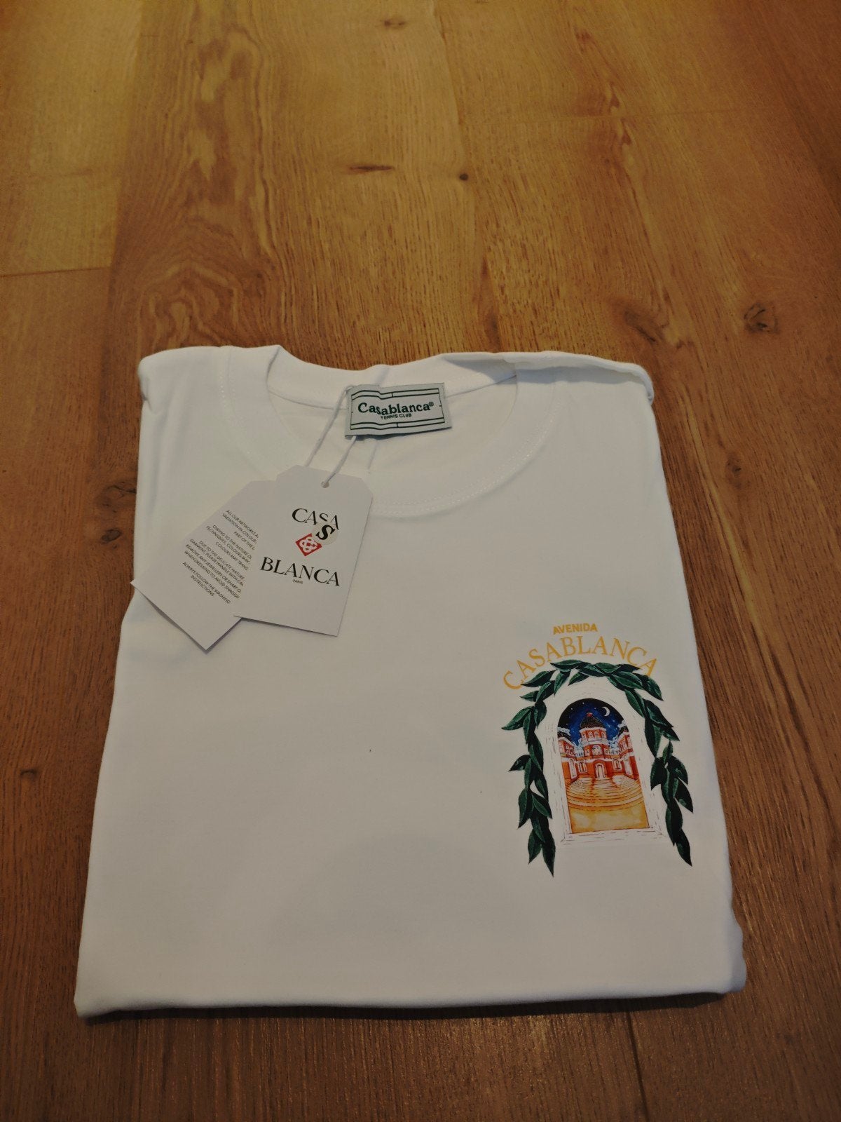 Nieuw casablanca t-shirt- Maat S - 100% Katoen, Kleding | Heren, T-shirts, Casablanca, Wit, Nieuw, Ophalen of Verzenden