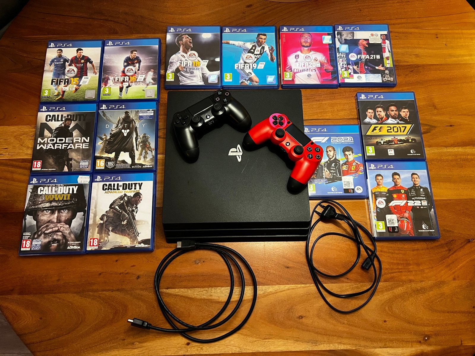 PlayStation 4 Pro (PS4 Pro) + 2 controllers + games, Ophalen, Met 2 controllers, 1 TB, Pro