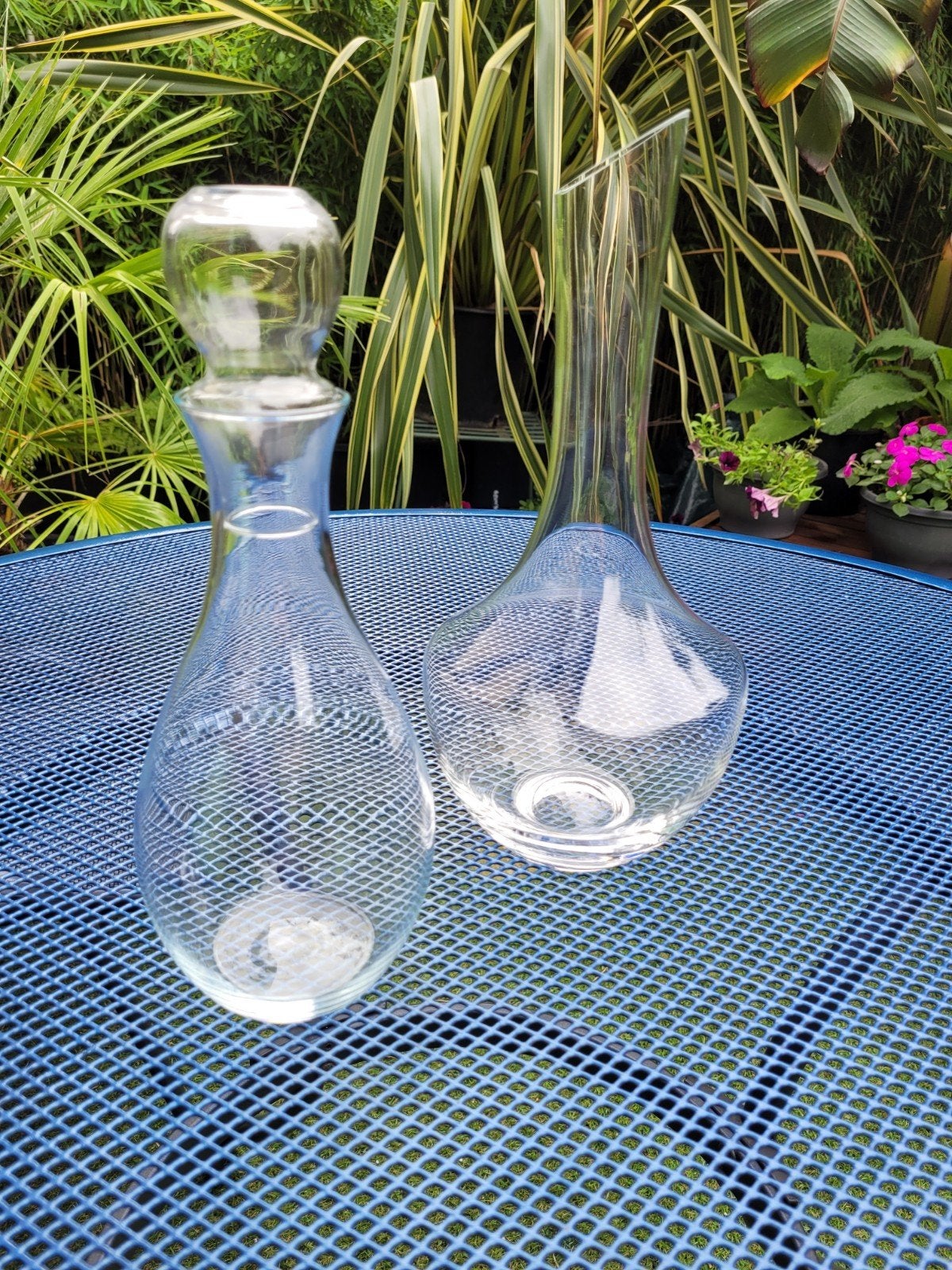 Set van 2 glazen karaffen, Ophalen