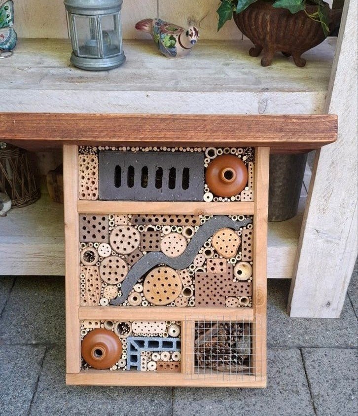 Wilde bijen hotel vlinder insectenhotel, Tuin en Terras, Tuinwanddecoratie, Ophalen