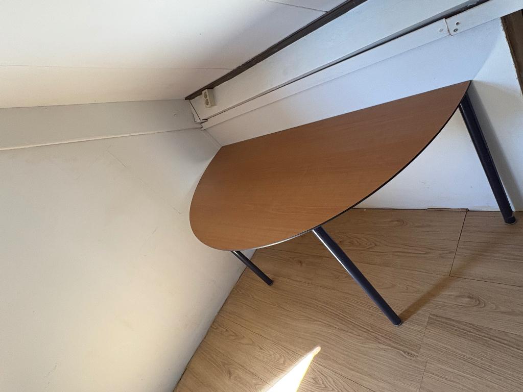 Bureau met stoel en ladekast, Huis en Inrichting, Bureaus, Ophalen, Gebruikt, Hout, Hoekbureau