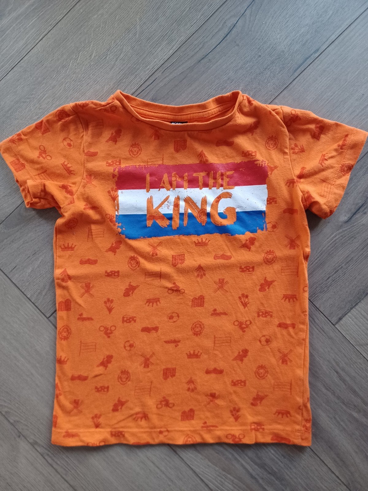 T-shirt maat 110/ 116. Oranje koningsdag., Ophalen of Verzenden, Jongen, Shirt of Longsleeve