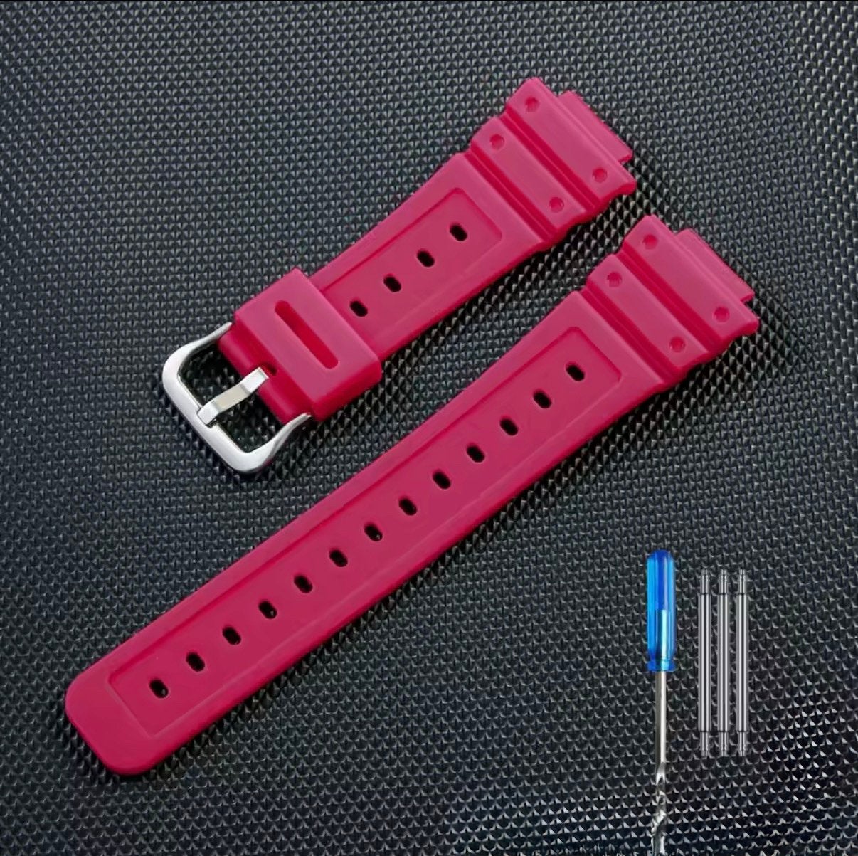 2x Nieuwe horlogeband voor Casio G-Shock in zwart & rood, Ophalen of Verzenden, Nieuw