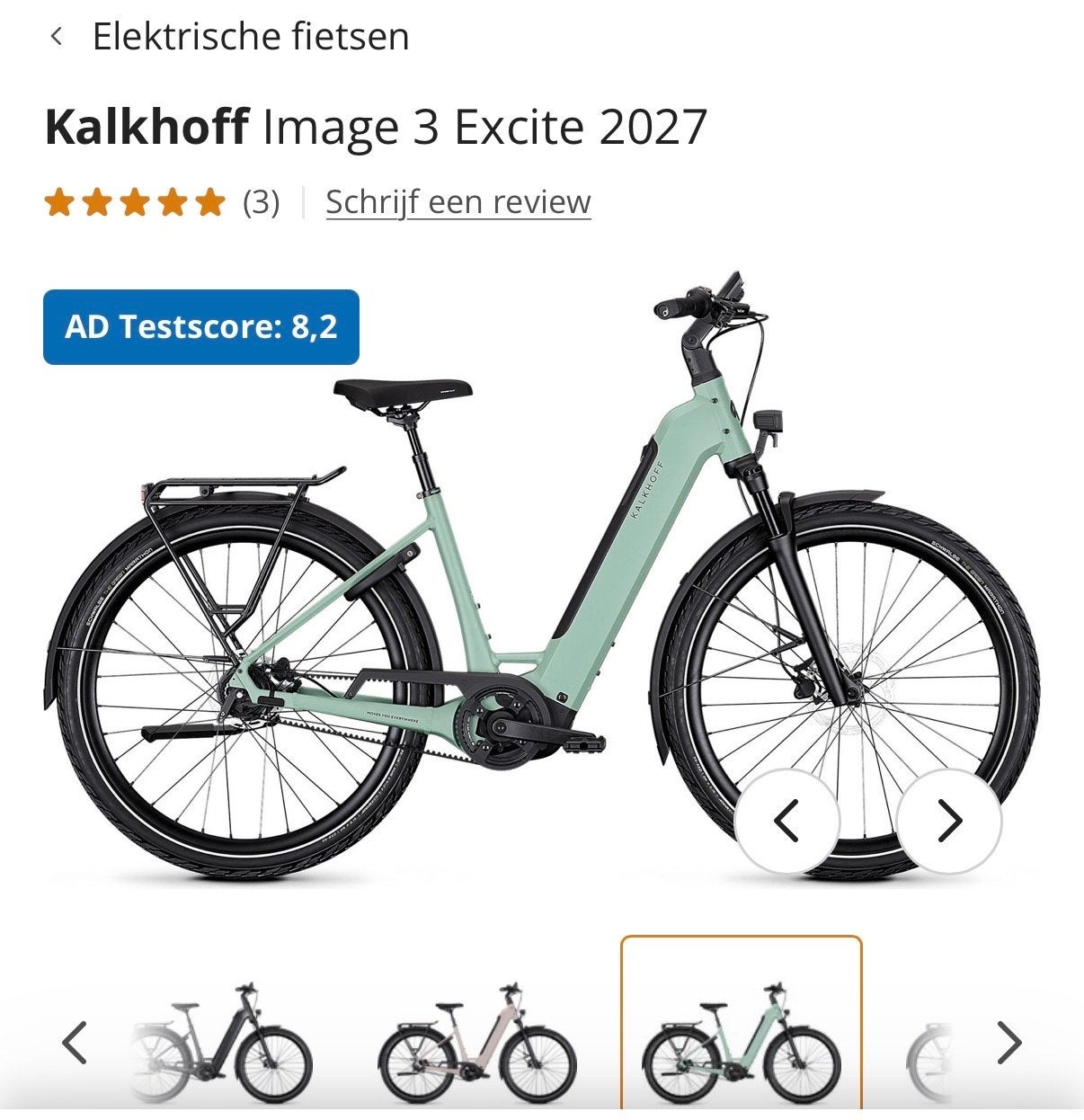 Kalkhoff Image 3 Excite 2027 E-bike - Z.G.A.N. met extra's, Fietsen en Brommers, 55 tot 59 cm, Ophalen, Zo goed als nieuw
