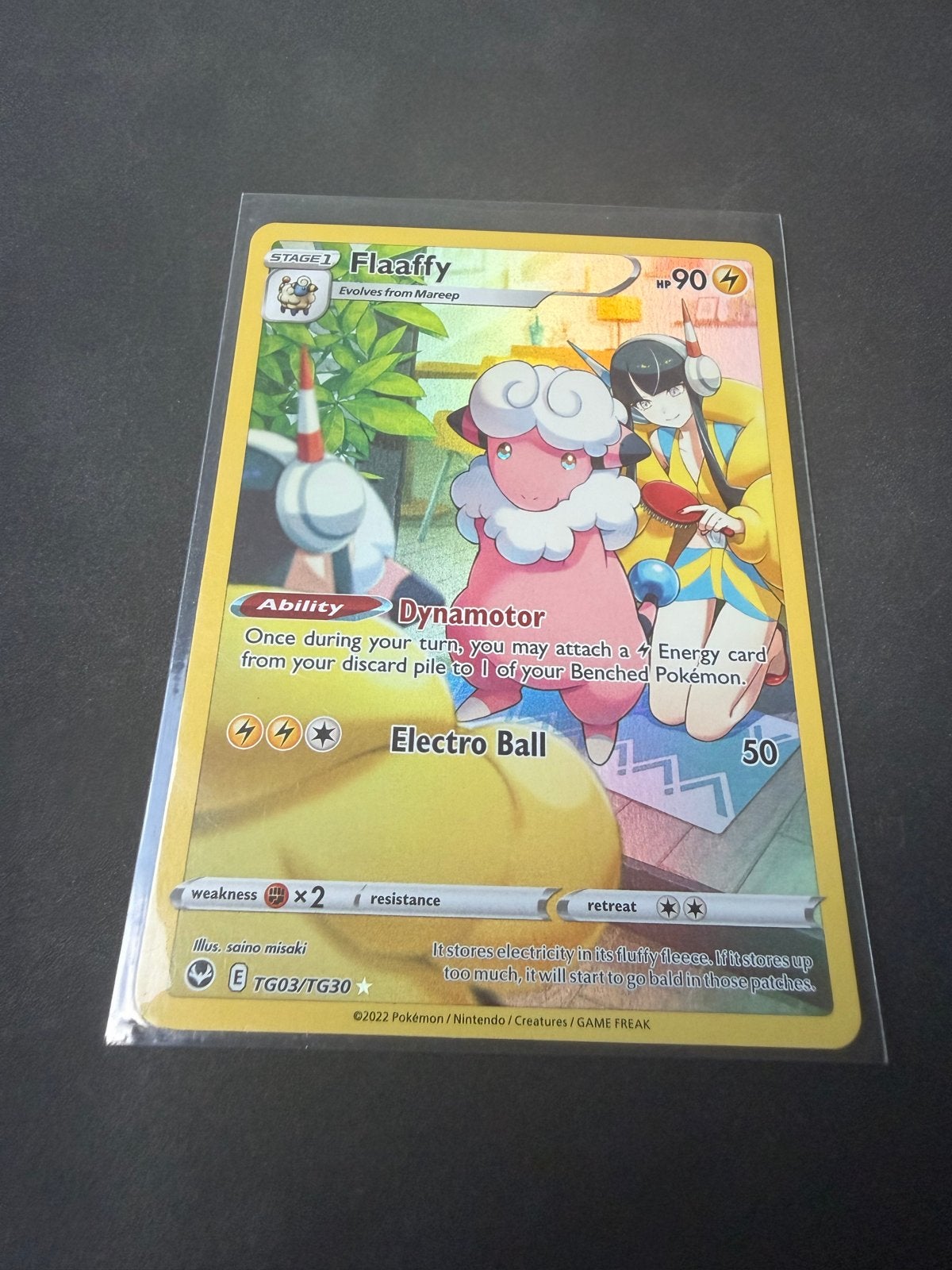 Pokémon Kaart Flaaffy TG03/TG30 Trainer Gallery, Ophalen of Verzenden, Zo goed als nieuw, Losse kaart