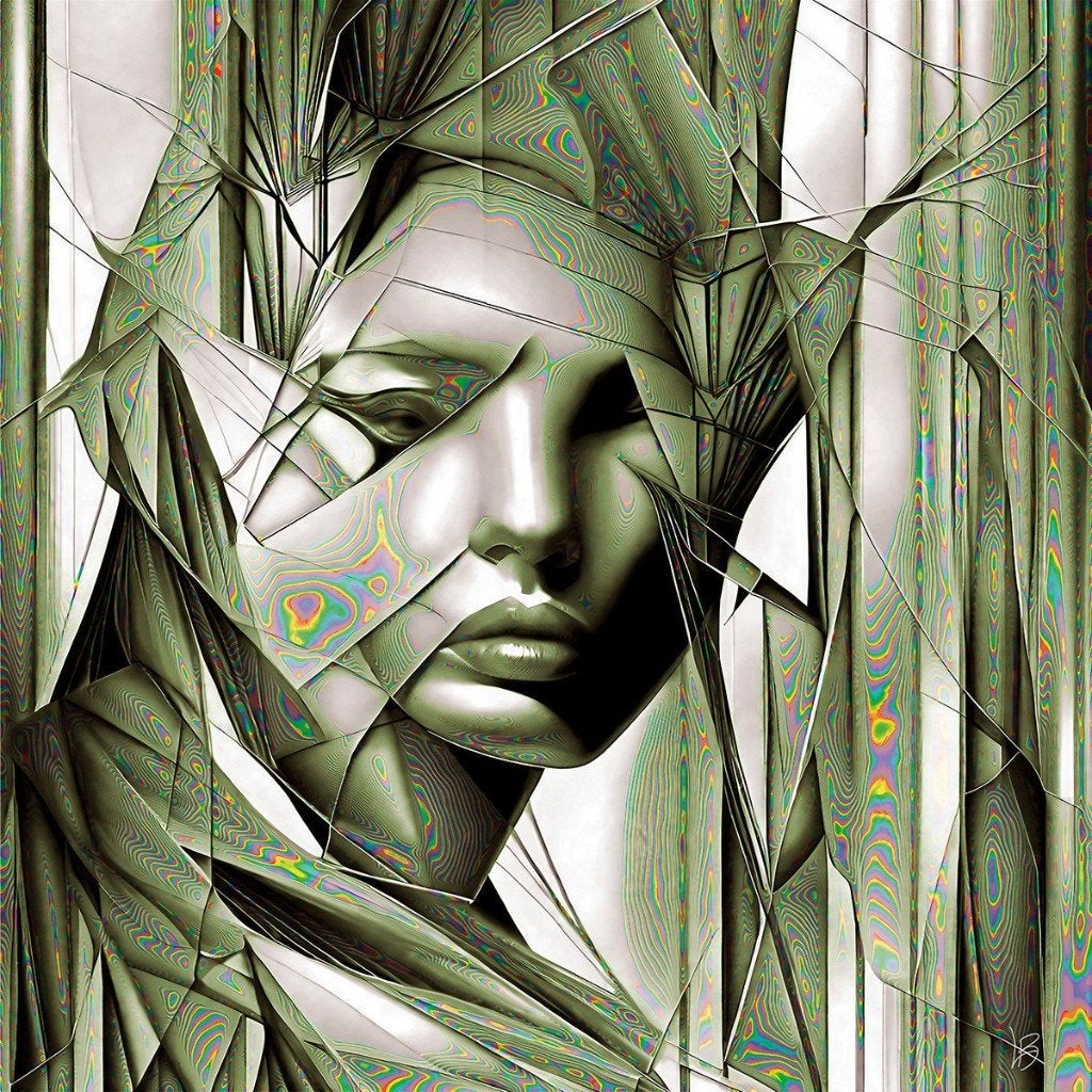 " Glance " Unieke editie 1/1 - Digitaal schilderij / Giclee, Antiek en Kunst, Kunst | Schilderijen | Modern, Ophalen of Verzenden