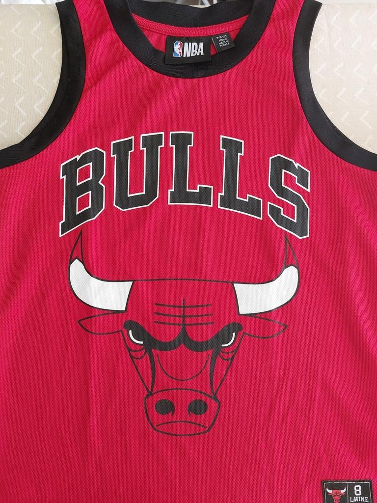 NBA Chicago Bulls Lavine #8 Basketbal Shirt Maat 140, Kinderen en Baby's, Jongen of Meisje, Sport- of Zwemkleding, Ophalen of Verzenden