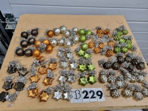 B229 kerstboomhangers mini met glazen  bloem, Ophalen of Verzenden, 'T Olde Gre-j, Info@toldegrej.nl, Endepoelstraat 20f Didam
