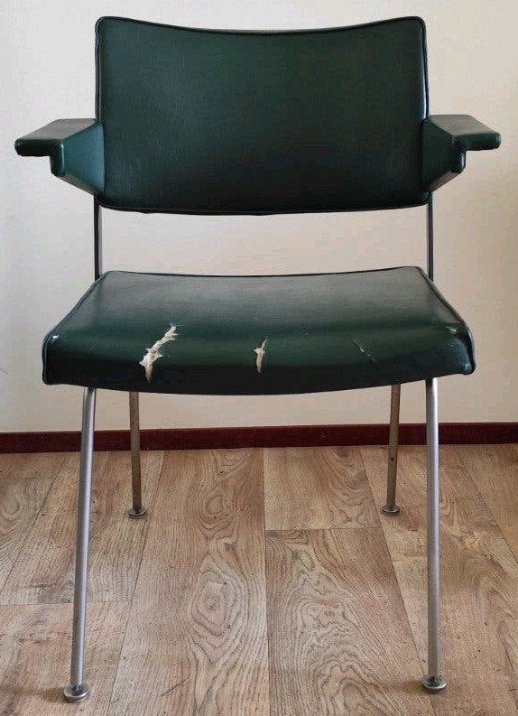 Gispen 1268, uit 1963 ontworpen door A.R. Cordemeyer., Huis en Inrichting, Stoelen, Ophalen, Gebruikt, Overige kleuren, Metaal