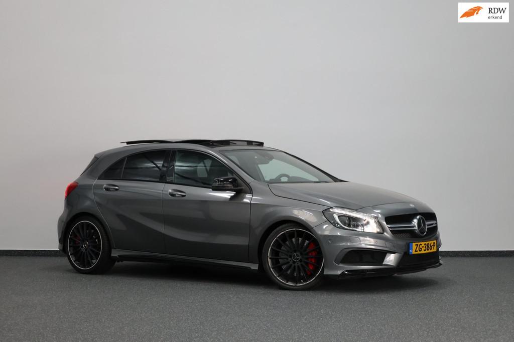 Mercedes-Benz A-klasse AMG 45 4MATIC 361+PK LED/LEER+S.VERWA, Automaat, Euro 6, 4 cilinders, Bedrijf