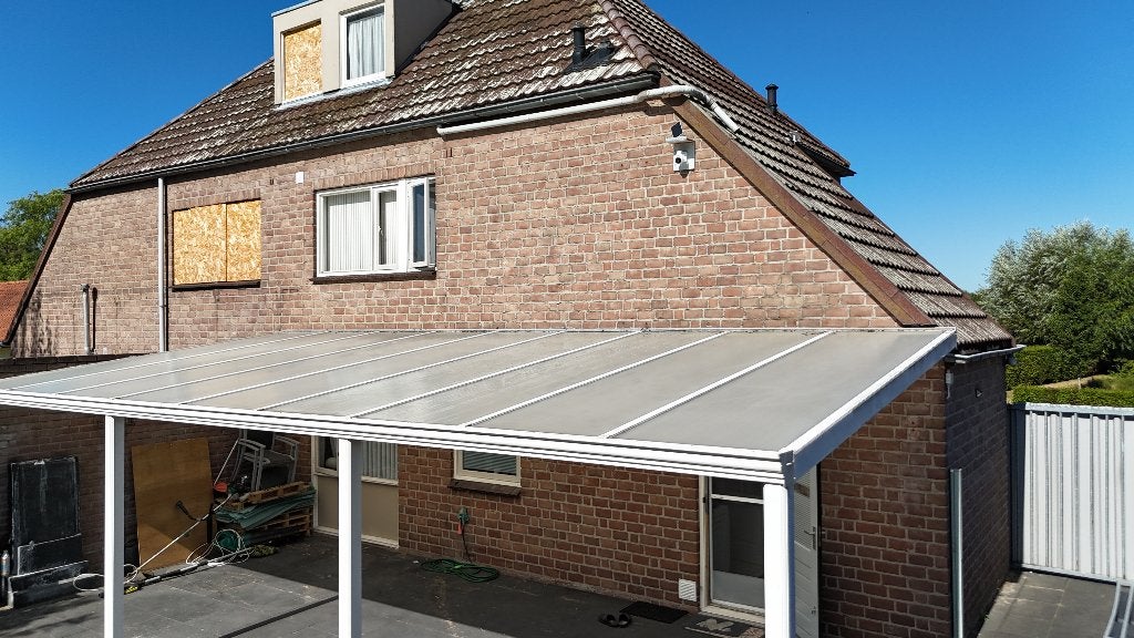 Terras overkapping 9 x 4 m, Ophalen, Gebruikt, Veranda