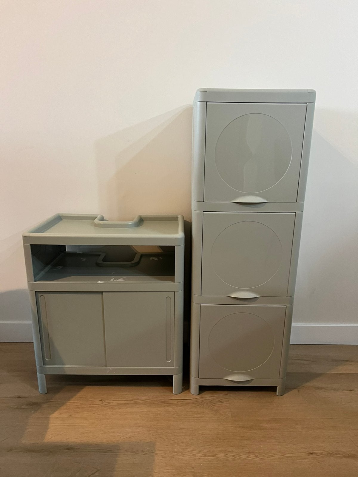 IKEA IVÖSJÖN badkamermeubels – set van 2 – grijs, Ophalen, 50 tot 100 cm, Zo goed als nieuw, Minder dan 100 cm