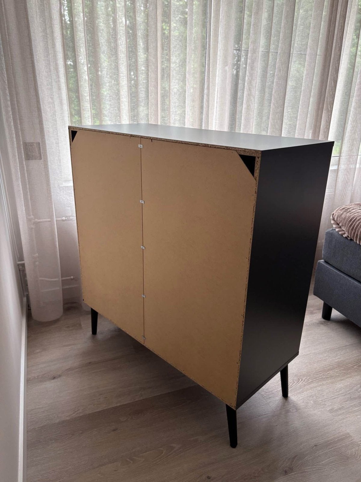 Antraciet dressoir kast, Ophalen, 50 tot 100 cm, Zo goed als nieuw, Minder dan 100 cm