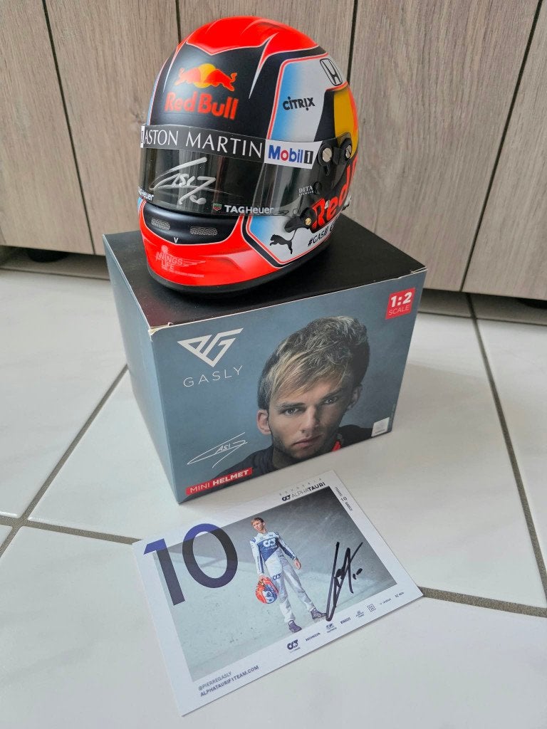 1/2 F1 helm Pierre Gasly 2019 Red Bull * GESIGNEERD * NIEUW, Ophalen of Verzenden, Nieuw, Formule 1