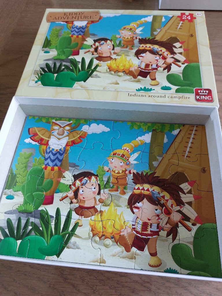 z.g.a.n. puzzel 24 stukjes, Kiddy Adventure, uitg. King, Ophalen of Verzenden, 10 tot 50 stukjes, Zo goed als nieuw, 2 tot 4 jaar