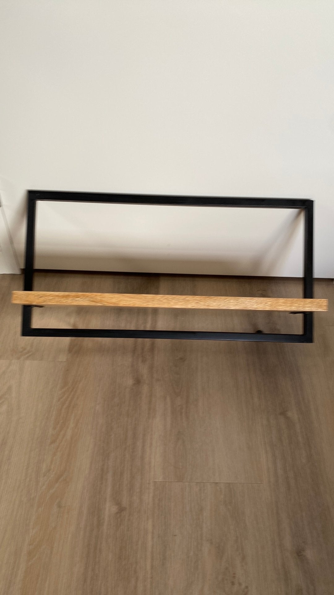 Industriële wandplank mango hout en staal, Huis en Inrichting, Ophalen, Zo goed als nieuw