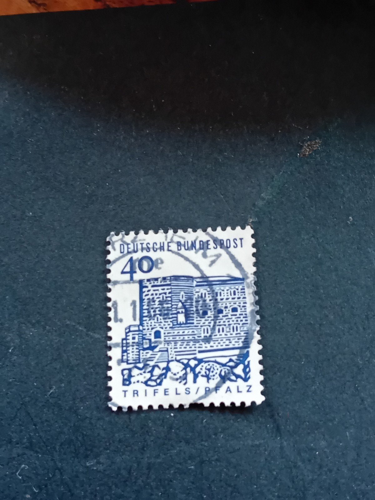 Duitse Bundespost postzegel 40 Pfennig Trifels/Pfalz, Ophalen of Verzenden, BRD