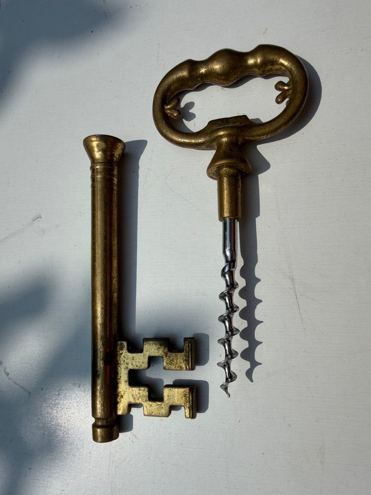 Italiaanse bronzen sleutel/kurkentrekker, 18 cm, Antiek en Kunst, Ophalen of Verzenden