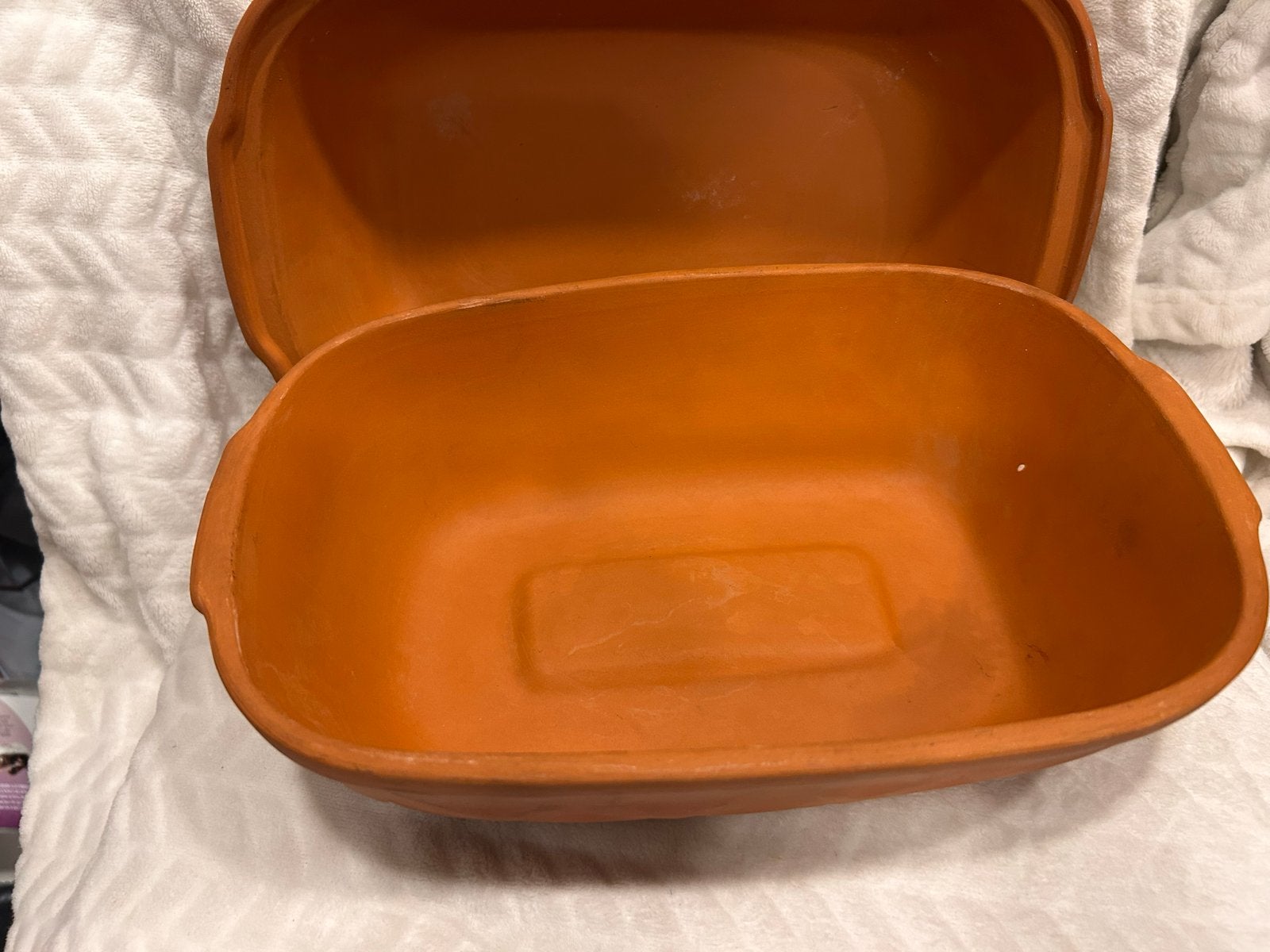 Vintage Römertopf Ovenschaal West Germany - 29,5x18,5x9cm, Overige typen, ., Ophalen of Verzenden, Zo goed als nieuw
