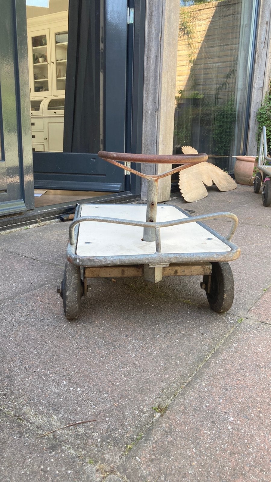 Loopkar duwkar stuurkar vintage, Ophalen, Gebruikt, Duwvoertuig