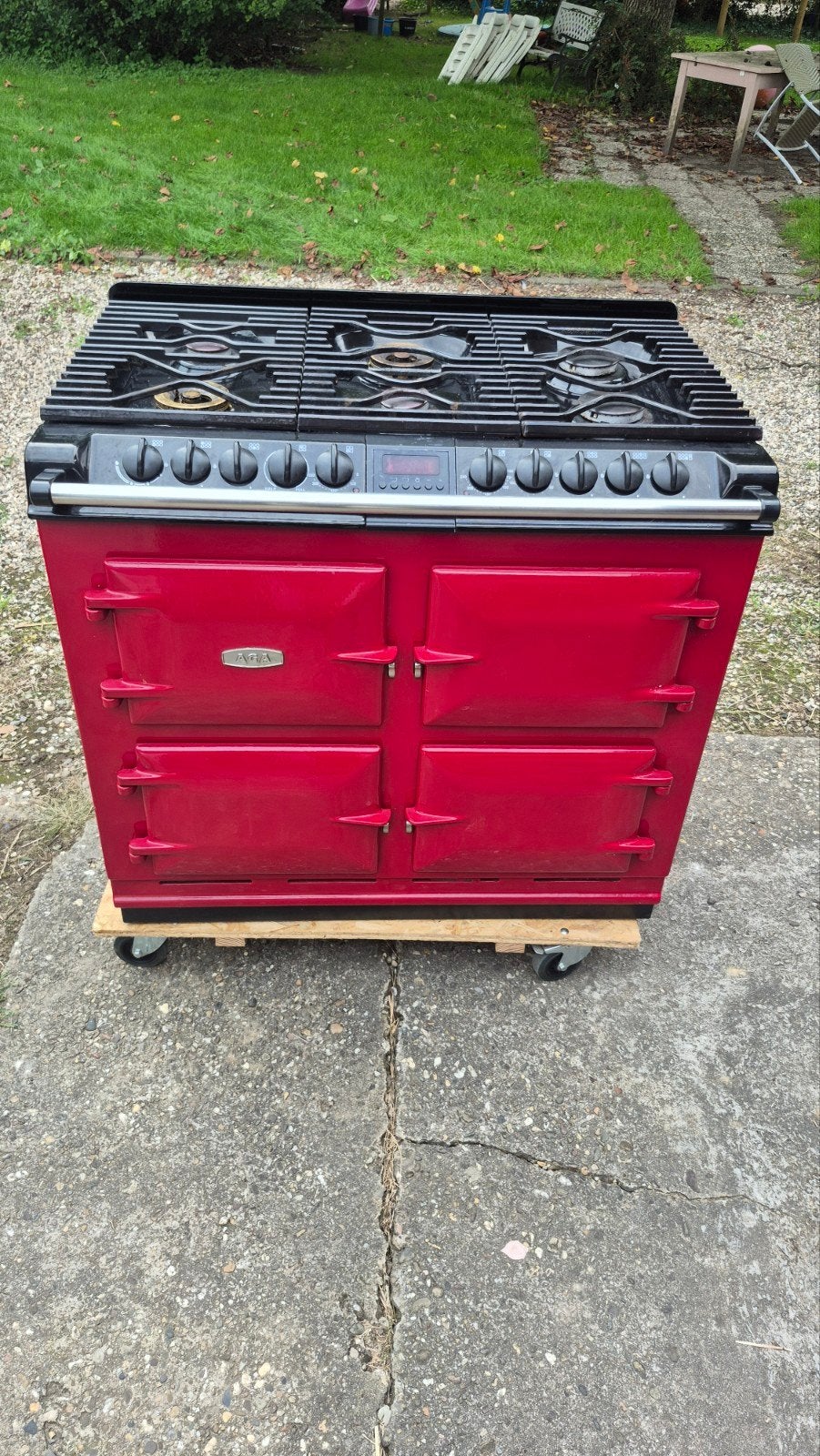 Aga six four rood, 60 cm of meer, Grill, Ophalen of Verzenden, Inductie