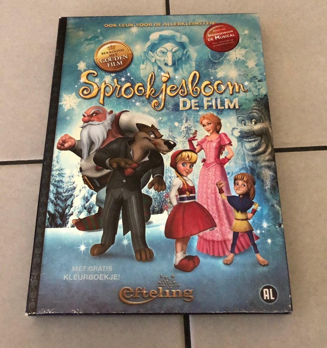 Sprookjesboom de film dvd efteling met kleurboekje, Ophalen of Verzenden, Zo goed als nieuw, Overige typen
