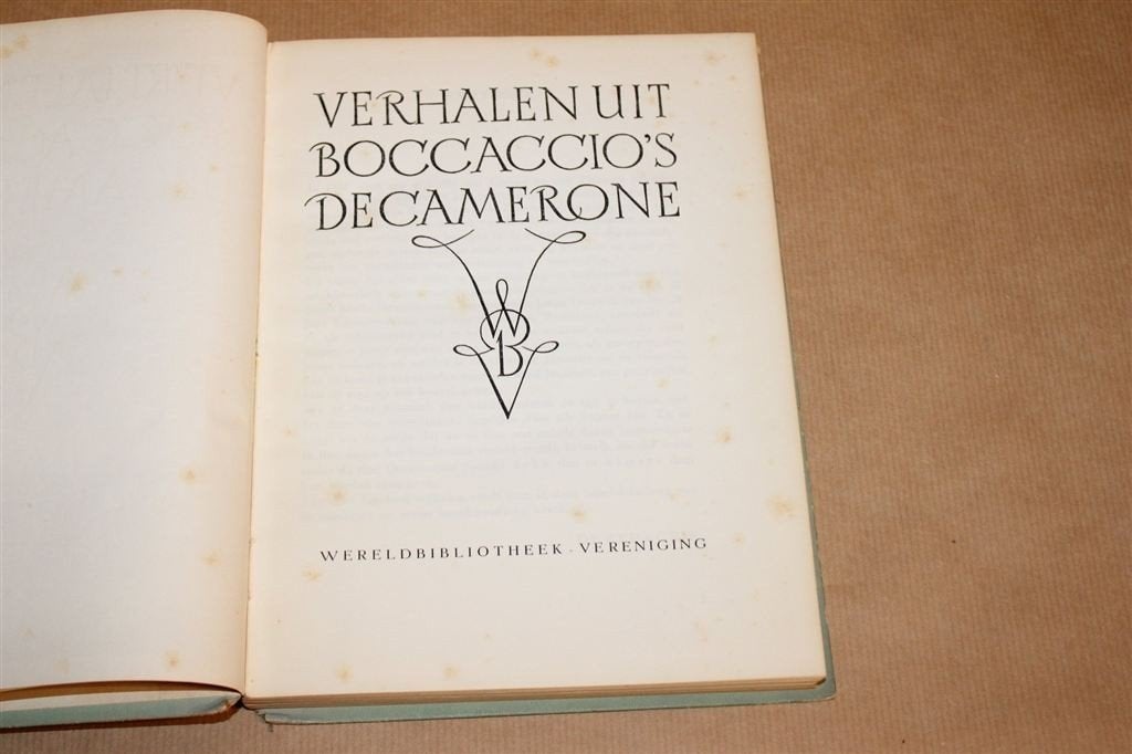 Decamerone — Boccaccio, Houtgravures Bulder, WB 1948, Boeken, Ophalen of Verzenden, Gelezen