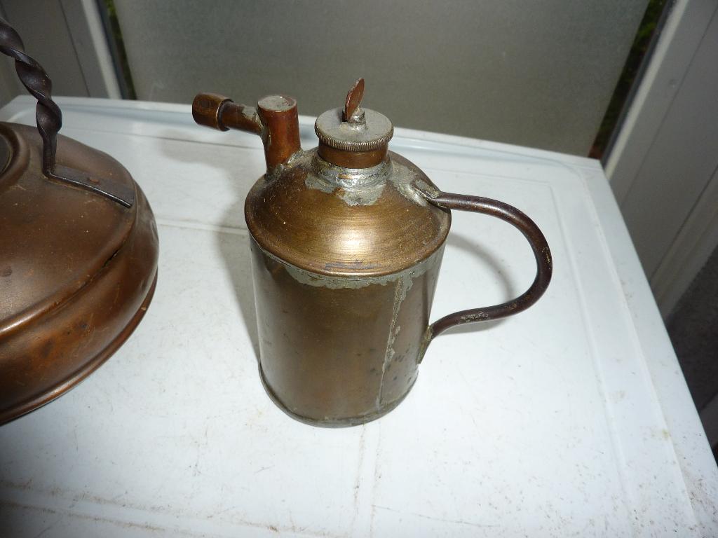 antieke koperen gasbrander, Ophalen of Verzenden