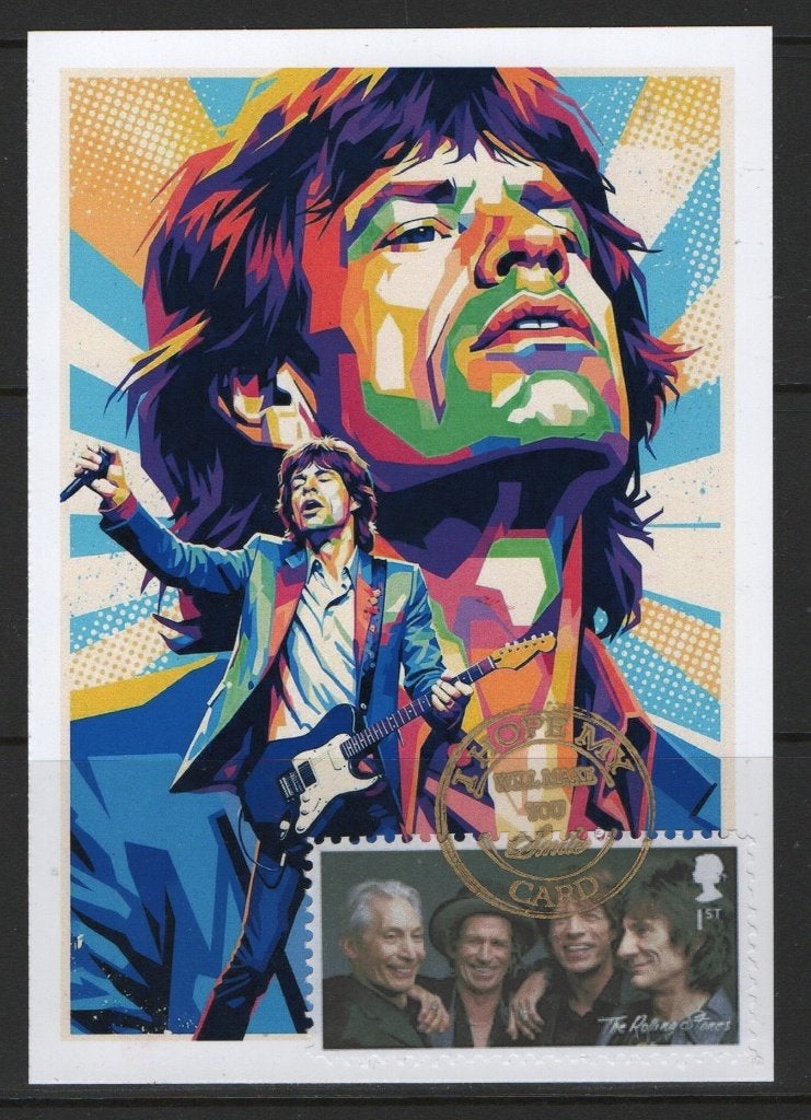 V17) postkaart MICK JAGGER ROLLING STONES, Postzegels en Munten, Verzenden, Gestempeld, Noord-Amerika