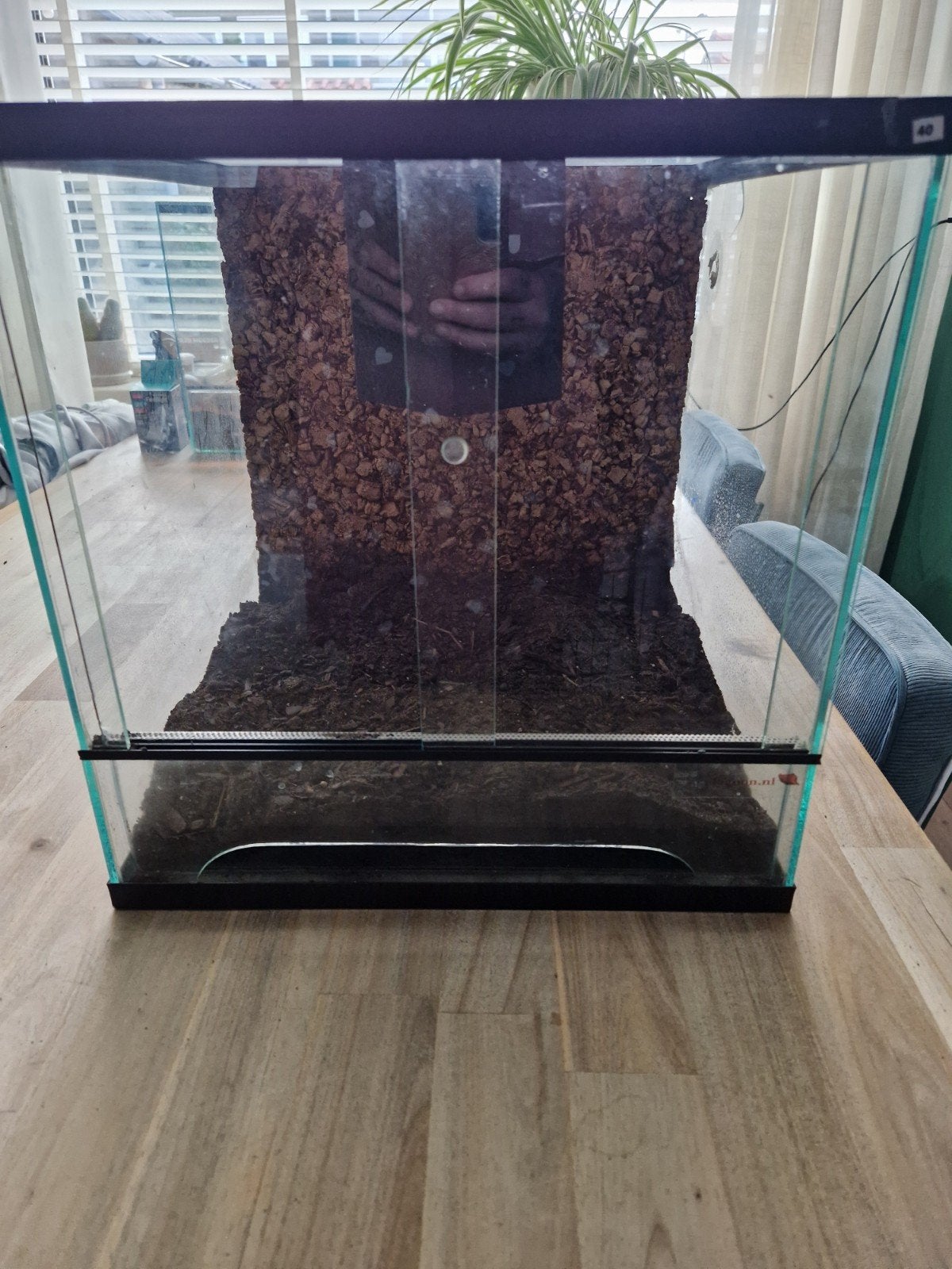 Blue Lagoon terrarium 40x40x40, Ophalen, Zo goed als nieuw, Terrarium of Paludarium