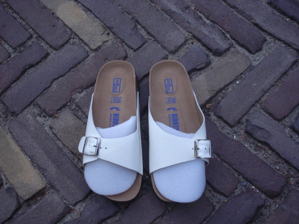 BIRKENSTOCK MADRID 38 WIT NIEUW NU GRATIS VERZENDING POST, Slippers, Verzenden, Wit, Nieuw