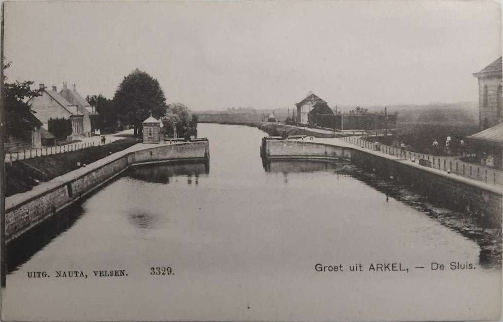 Groet uit Arkel – De Sluis (Zuid-Holland), Ophalen of Verzenden, Voor 1920, Ongelopen, Zuid-Holland