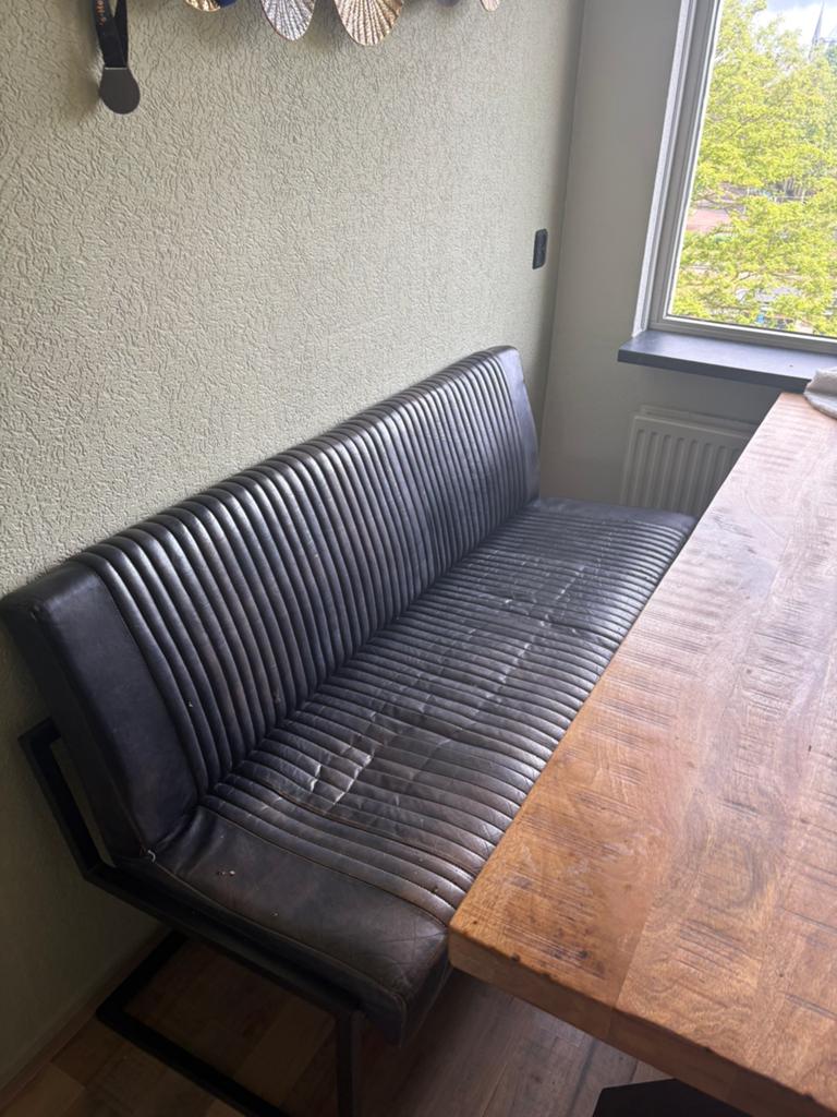 Eettafel bankje, Huis en Inrichting, Banken | Bankstellen, Gebruikt, 150 tot 200 cm, Tweepersoons, Ophalen of Verzenden
