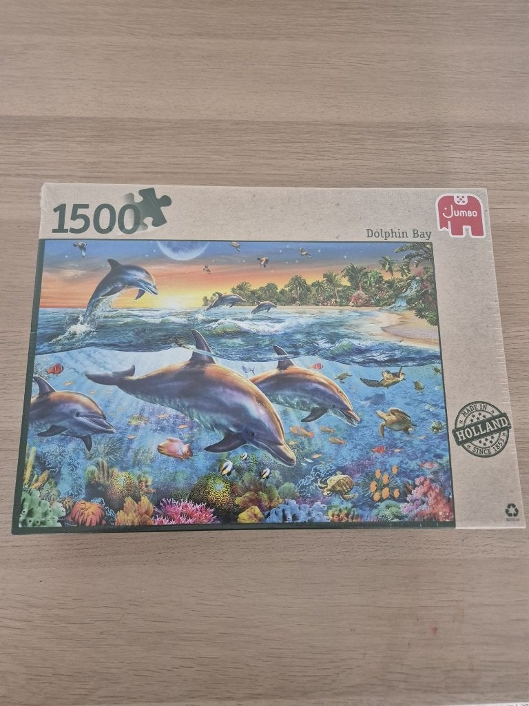 Jumbo puzzel dolfijnen, Ophalen of Verzenden, 500 t/m 1500 stukjes, Nieuw, Legpuzzel