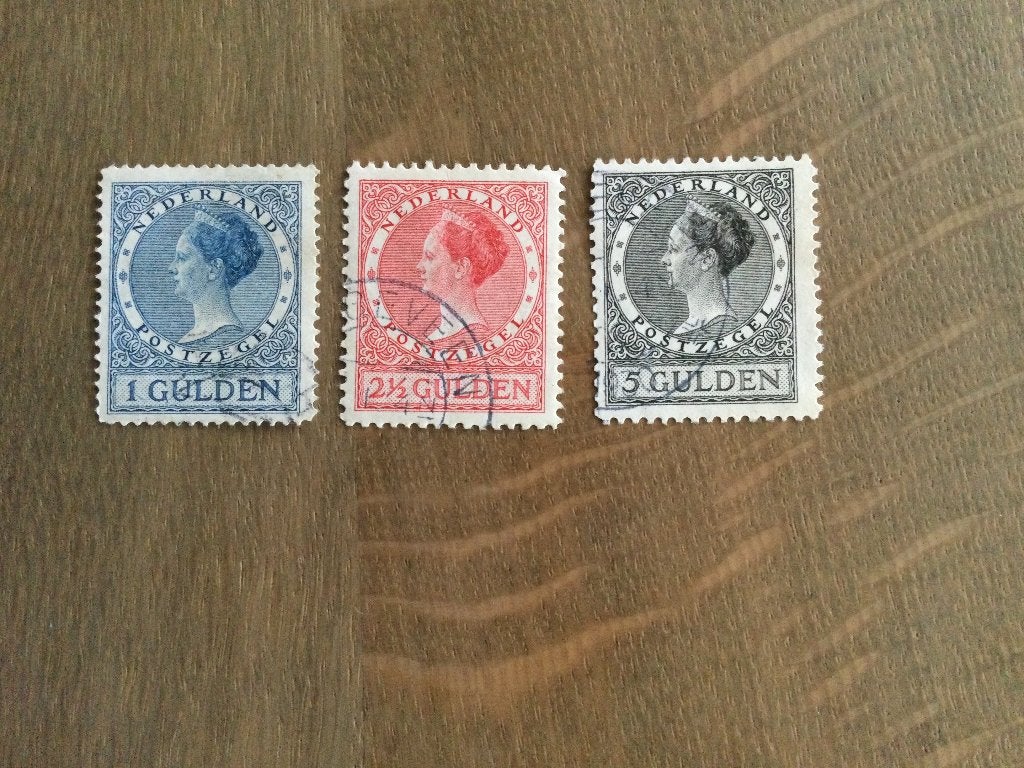 nederland NVPH 163-165 gestempeld, Ophalen of Verzenden, Gestempeld