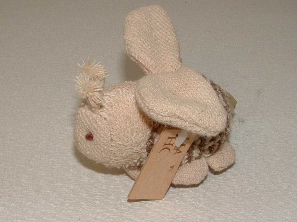 HAPPY HORSE BIJTJE ZACHTE BADSTOF BEIGE/BRUIN GESTREEPT, Kinderen en Baby's, Speelgoed | Knuffels en Pluche, Nieuw, Overige typen